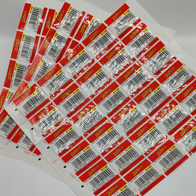 Code barres rectangulaire le magasin que de détail marque le film CMYK de BOPP colore l'étiquette d'épicerie