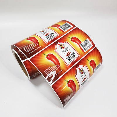 Label démontable de CDR autocollants imperméables faits sur commande CMYK dans l'emballage alimentaire