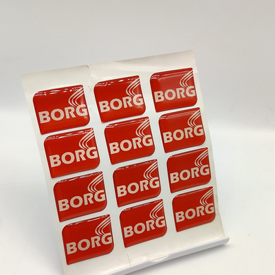 logo adapté aux besoins du client par autocollants clairs époxydes de dôme de résine époxyde d'autocollants de l'unité centrale 3D de 3M Adhesive