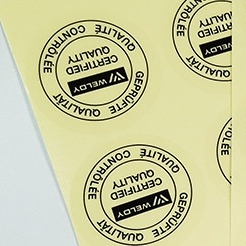 Les autocollants faits sur commande matériels d'étiquette adhésive de vinyle clair couvre l'impression de Flexo