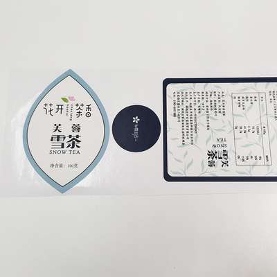Labels cosmétiques imperméables de BOPP vernissant le papier brillant d'autocollant de vinyle de CMYK