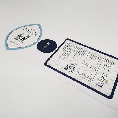 Labels cosmétiques imperméables de BOPP vernissant le papier brillant d'autocollant de vinyle de CMYK