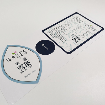Labels cosmétiques imperméables de BOPP vernissant le papier brillant d'autocollant de vinyle de CMYK