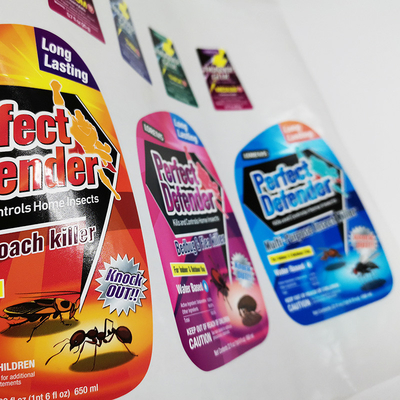 Labels brillants CMYK Matte Lamination Sticker imperméable de produits chimiques