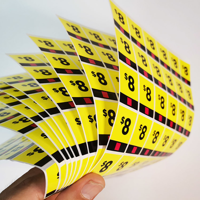 BOPP lançant les autocollants sur le marché promotionnels permanents de labels d'impression au détail fait sur commande des autocollants CMYK
