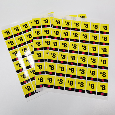 BOPP lançant les autocollants sur le marché promotionnels permanents de labels d'impression au détail fait sur commande des autocollants CMYK