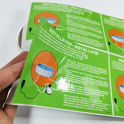 Labels de produit d'entretien de PVC CMYK de labels de bases de CDR ménage