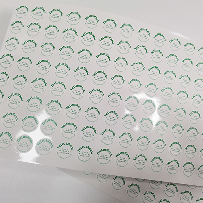 Le blanc a imprimé le papier adhésif d'autocollant de coquille d'oeuf d'anti labels de contrefaçon