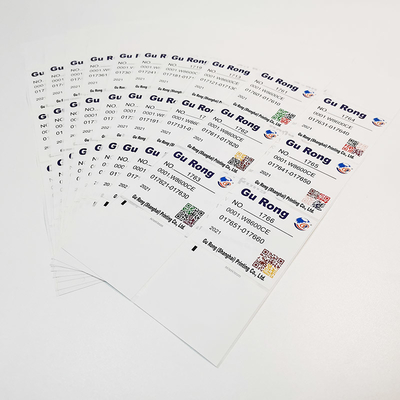 Le label variable brillant de données imprimant BOPP imperméabilisent des autocollants de code de Qr