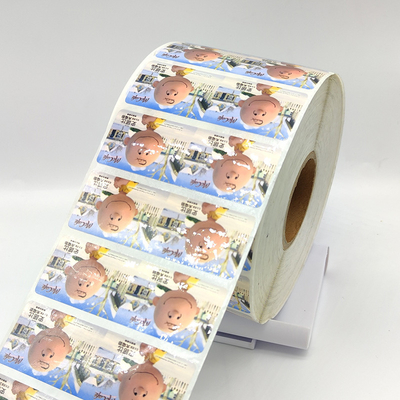 Papier synthétique d'autocollant des autocollants CMYK de Matte Lamination Self Adhesive Label
