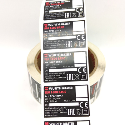 Papier industriel brillant d'autocollant de vinyle des autocollants TPU d'étiquette adhésive de PMS