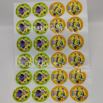 Les autocollants ovales Rolls d'étiquette adhésive couvre le papier synthétique d'autocollant de CMYK pp