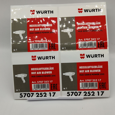 Autocollant à base d'eau de empaquetage en stratifié brillant Matte Laminate de vinyle d'encre d'autocollants de label