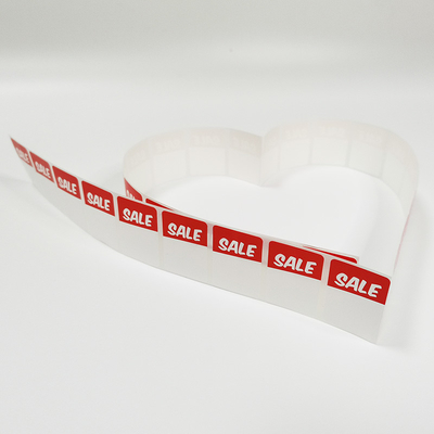 Papier imprimable imperméable clair programmable d'autocollant de labels au détail faits sur commande rectangulaires de BOPP