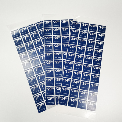 Papier d'imprimerie rotatoire auto-adhésif de vinyle de labels au détail faits sur commande ovales rectangulaires