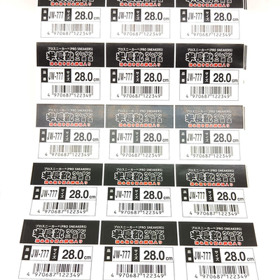 Labels d'étagère au détail adhésifs de colle de supermarché au détail fait sur commande démontable de labels