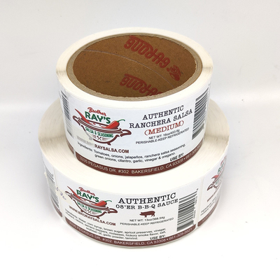 Les étiquettes adhésives préservées imprimables de nourriture de CMYK imperméabilisent les labels auto-adhésifs de nourriture