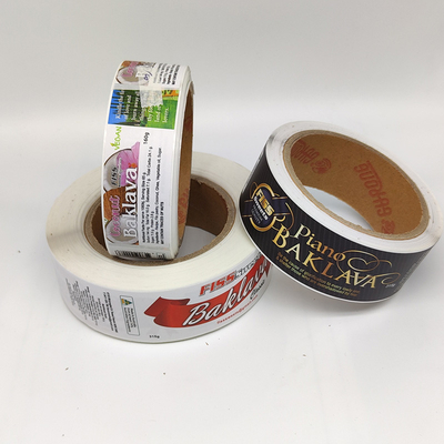 Labels de empaquetage de nourriture de chocolat imprimable démontable imperméable de labels