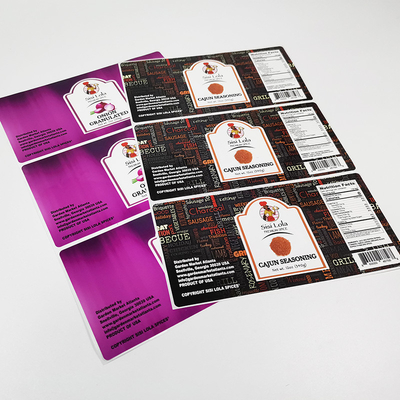 Le marquage d'emballages de nourriture de CMYK Digital BOPP a personnalisé les labels auto-adhésifs