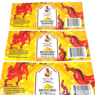 L'emballage alimentaire brillant de code barres marque des labels de Matt Laminated Self Adhesive Sticker