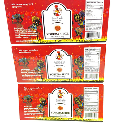L'emballage alimentaire brillant de code barres marque des labels de Matt Laminated Self Adhesive Sticker