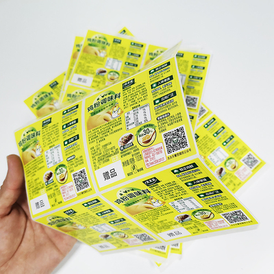 Labels d'impression d'Avery Dennison Food Adhesive Labels Pantone CMYK Digital