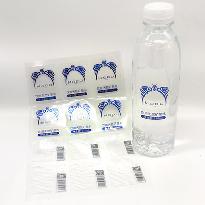 La bouteille olographe de boisson marque BOPP filme le label transparent de bouteille