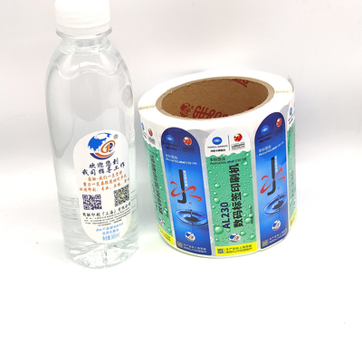 La bouteille rectangulaire de boisson marque le label clair de bouteille de boissons de BOPP CMYK