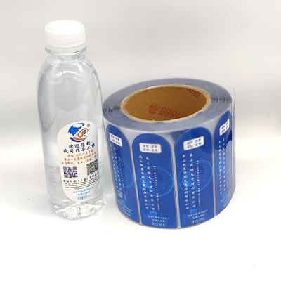 La bouteille rectangulaire de boisson marque le label clair de bouteille de boissons de BOPP CMYK