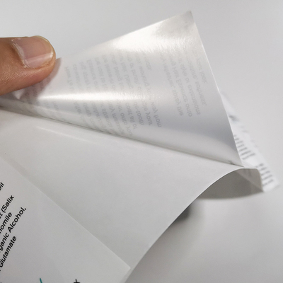 Le cosmétique imperméable d'auto-collant marque la stratification espace libre Pearlized de BOPP