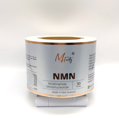 La bouteille cosmétique de papier d'auto-collant marque CMYK le label blanc les produits cosmétiques