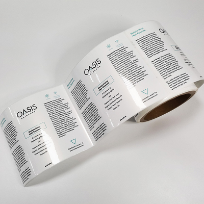 Autocollant brillant Pearlized de vinyle des labels cosmétiques imperméables rectangulaires BOPP de soins de la peau