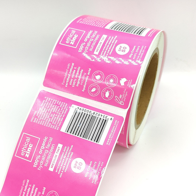 Le cosmétique imperméable stratifié brillant marque le maquillage de CMYK le label blanc