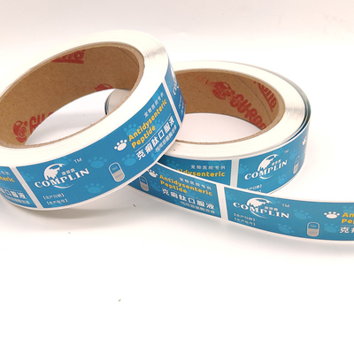 Le label pharmaceutique rectangulaire imprimant 10ml la fiole CMYK a compensé des labels de bouteille de médecine