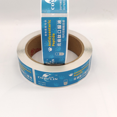 Le label pharmaceutique rectangulaire imprimant 10ml la fiole CMYK a compensé des labels de bouteille de médecine