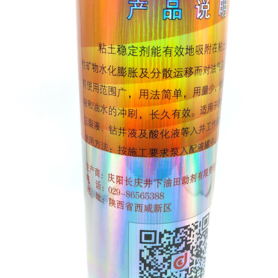 Laser Vial Hologram Waterproof Sticker Labels de labels de sécurité chimique de CMYK