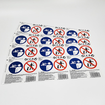 CMYK imprimant des autocollants d'étiquette de mise en garde vinyle de sécurité dans la construction de 60 x de 40mm