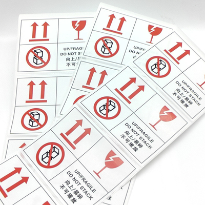 Papier imperméable d'autocollant de vinyle d'étiquette de mise en garde d'ovale en stratifié brillant des autocollants BOPP