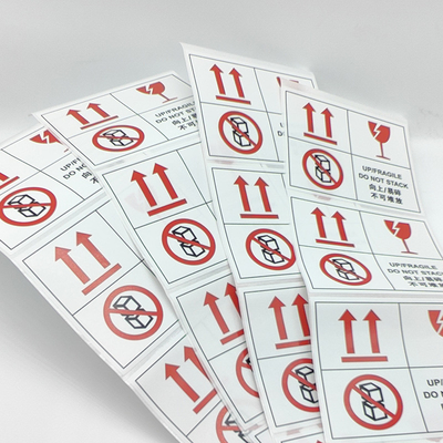 Les autocollants permanents d'étiquette de mise en garde imperméabilisent les labels de empaquetage fragiles de 60 x de 50mm