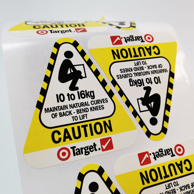 La précaution d'avertissement de danger de 40 x de 40mm marque le vinyle de BOPP les autocollants permanents imperméables