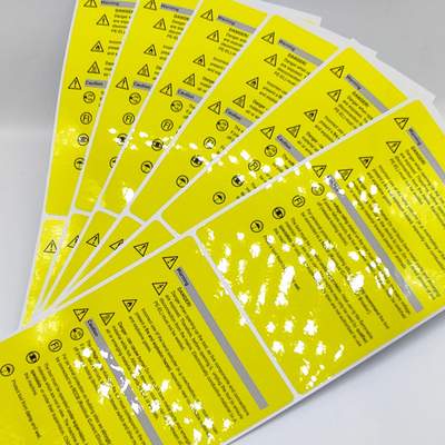 Papier industriel d'autocollant de précaution de Matte Adhesive Anti Static Label CMYK
