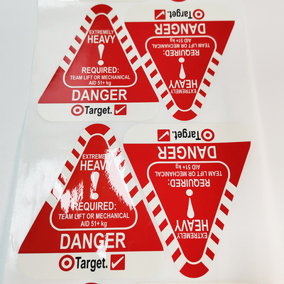 Étiquette de mise en garde rectangulaire de précaution étiquette adhésive permanente d'entrepôt de 50 x de 50mm