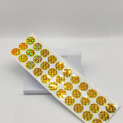 L'anti contrefaçon de petit hologramme marque les autocollants mats de joint de sécurité de CMYK