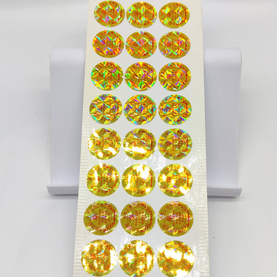L'anti contrefaçon de petit hologramme marque les autocollants mats de joint de sécurité de CMYK