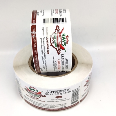 Étiquettes étanches à l'eau pour les aliments et boissons pour l'emballage MOQ 1000pcs