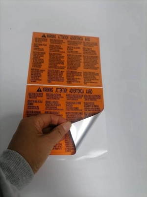 Autocollants métalliques imperméables pour les étiquettes d'emballage