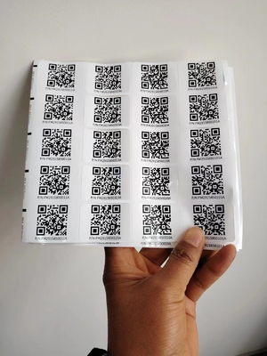 Coupe de baiser Tailles différentes Autocollant Qr intelligent personnalisé Étiquettes autocollants