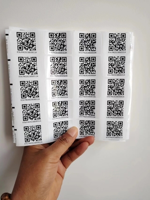 Coupe de baiser Tailles différentes Autocollant Qr intelligent personnalisé Étiquettes autocollants